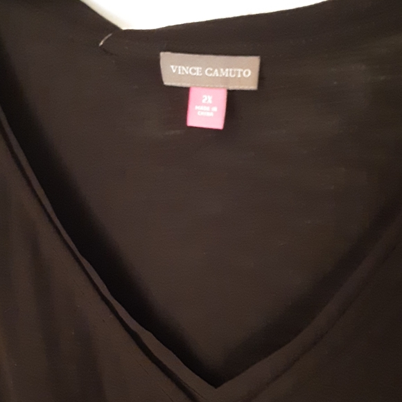 NWT Vince Camuto 2x Long Sleeve V-neck Tunic Top - Picture 5 of 6